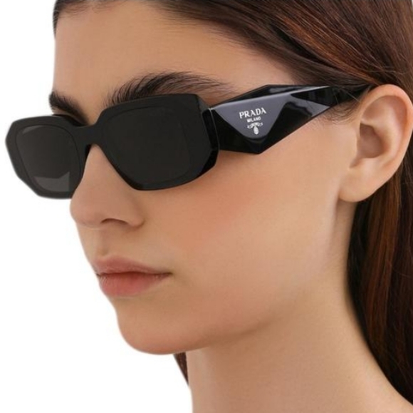 NEW PRADA UNISEX PR17WS 1AB5S0 SUNGLASSES RECTANGULAR PRADA PR17WS EYEWEAR - Picture 4 of 9